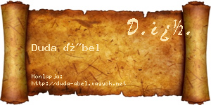 Duda Ábel névjegykártya