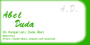 abel duda business card